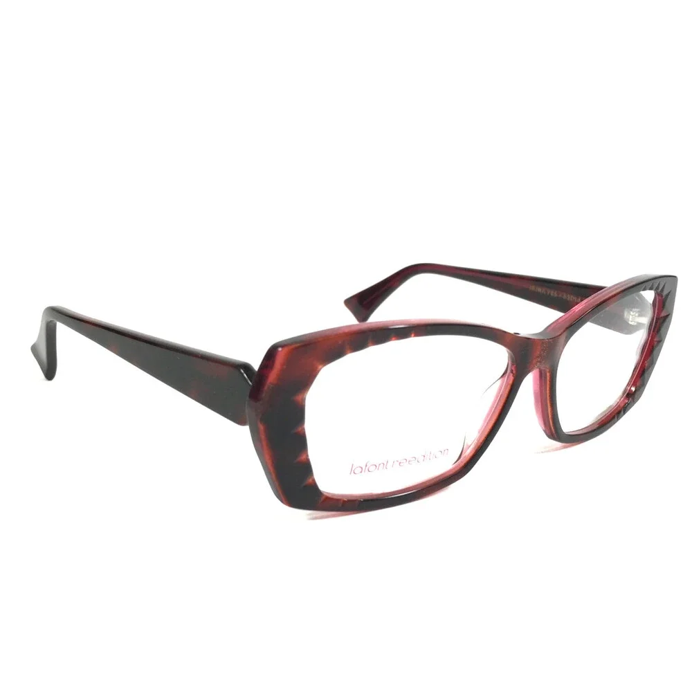 Jean Lafont Eyeglasses Frames IRINA 785 Brown Red Tortoise Cat Eye 53-14-142